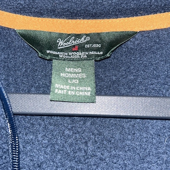 Woolrich Navy Blue Fleece Vest - Picture 3 of 17